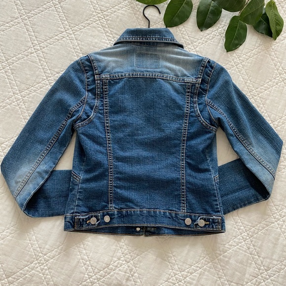 🌿 Levi’s Denim Tapered Jacket Jr XS 🌿 - Picture 3 of 7